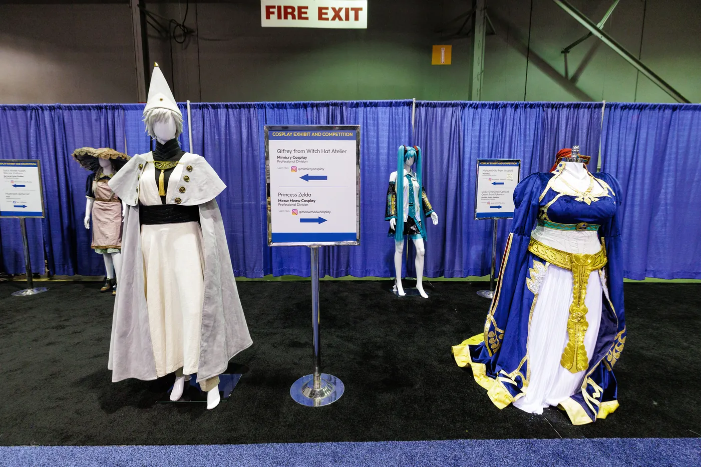 A competitor on stage at the h+h americas Cosplay Competition